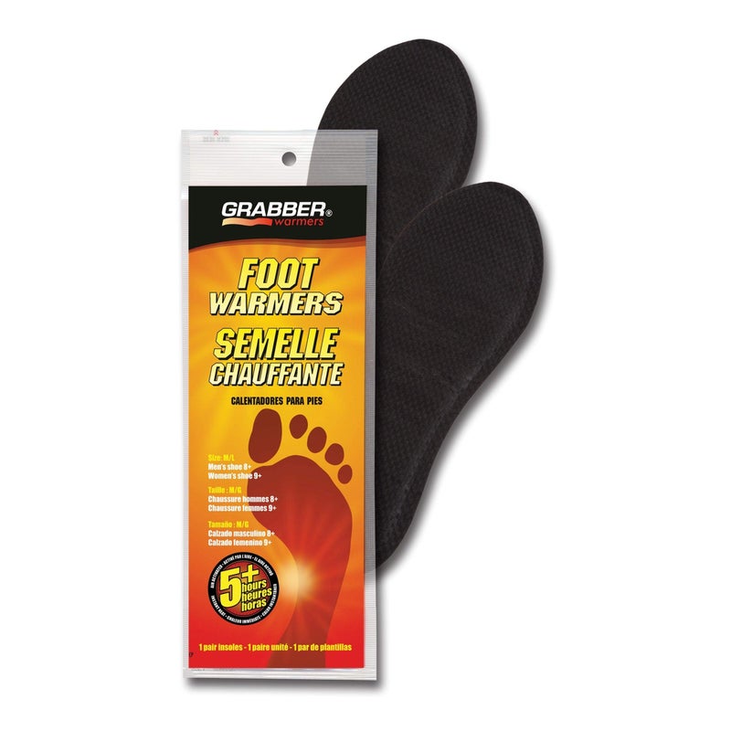 Grabber Insole Foot Warmers - Long Lasting Safe Natural Odorless Air Activated Warmers - Up to 5 Hours of Heat - 30 Pair - Medium/Large - Image 2